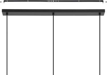Стійка лампа EGLO Amsfield з металу та бамбуку, чорна, для вітальні та спальні, E27