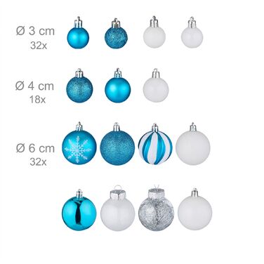 Набір новорічних кулічок Relaxdays (101 шт.)