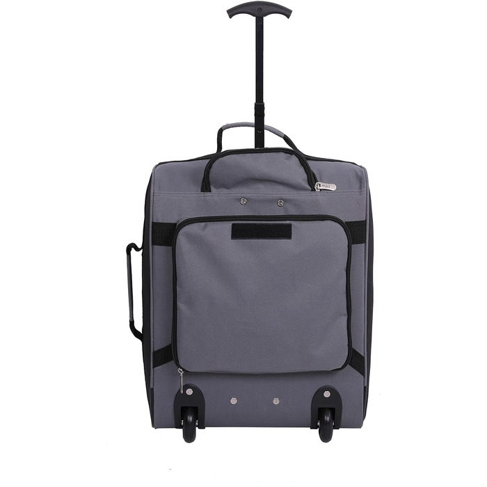 Дорожня валіза MiniMax на коліщатках з передньою кишенею для іграшок/ляльок/плюшевого ведмедика чорного кольору