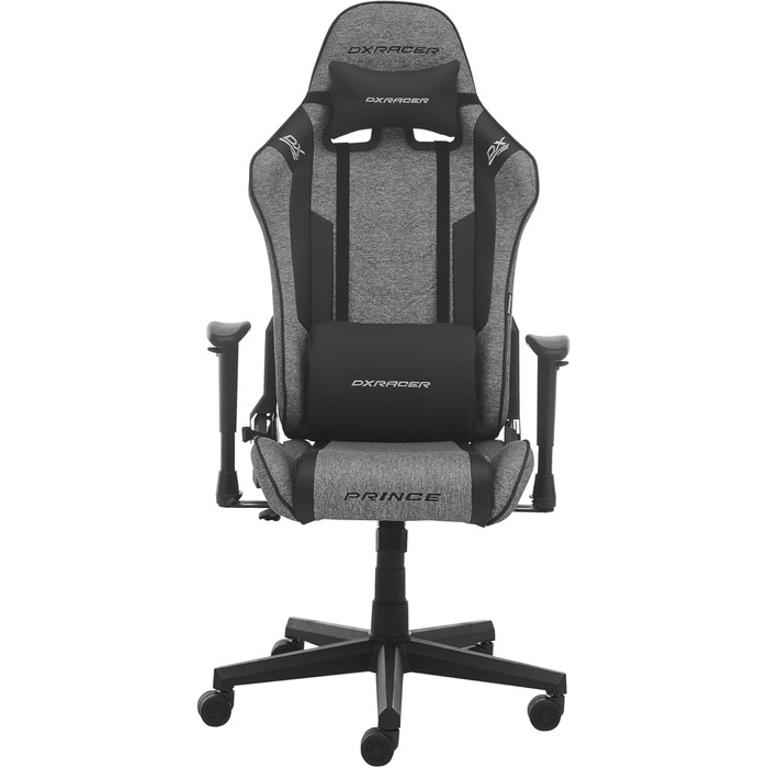 Ігровий/Офісний крісло DXRacer PRINCE 2.2 FD01 - чорно-сірий, з регулюванням висоти та функцією гойдання