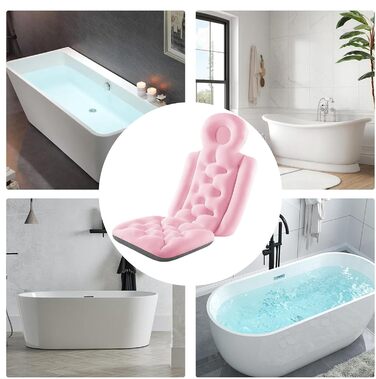 М'який килимок для ванни, м'яке подушкове покриття для ванни, килимок для ванни на все тіло, товстий килимок для ванни, килимок для ванни з еластичним кріпленням