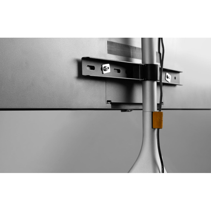 Універсальний штатив для телевізора One For All - 32-65'' LCD/LED/Plasma/OLED/QLED - поворотний 360°, регулювання висоти, VESA 400x400, стильний дизайн WM7472 Oak & Silber-Grau