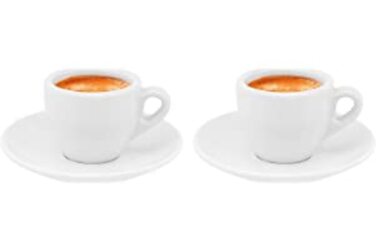 Чашки для еспресо Luxpresso з товстими стінками рістретто Аутентіко, білі порцелянові, 2 шт.