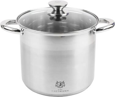 Німецький каструль з нержавіючої сталі 16л, Ø 30 см - великий каструль для супу, пасти, індукція, всі плити