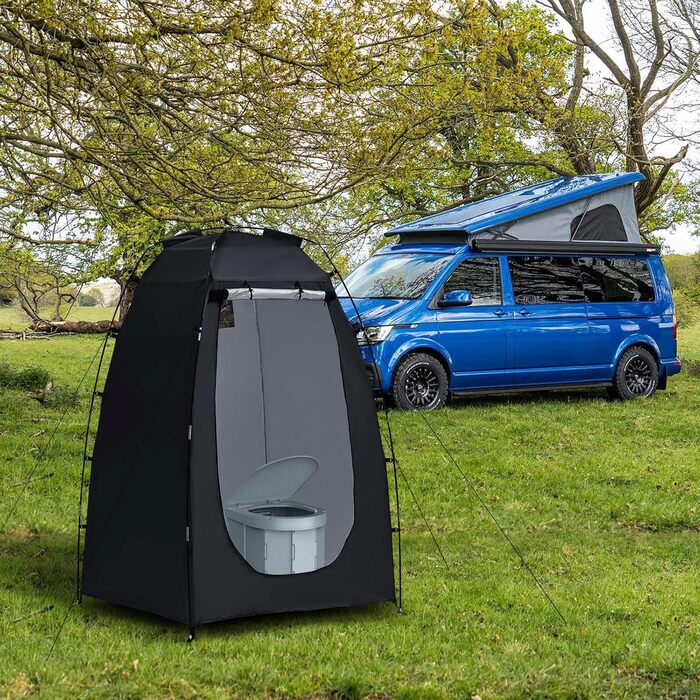 CLIPOP Намет Pop-Up, водонепроникний, легкий, одношаровий, для весняного кемпінгу, простий у встановленні – для пляжу, походів, фестивалів, на відкритий простір, чорний