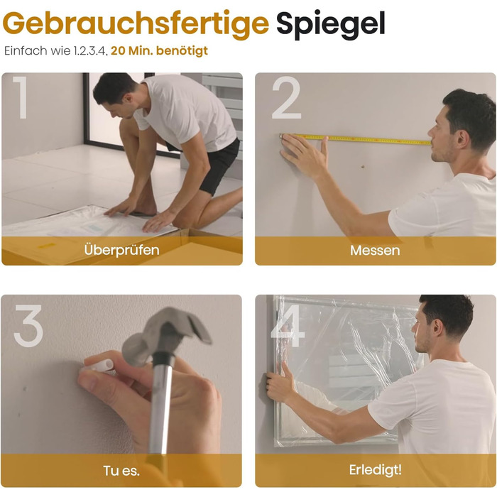 EMKE® LED дзеркало для ванної кімнати 80x60 см з підсвічуванням, регулюванням, антизапарюванням, 3 косметичні дзеркала, годинник, Bluetooth, IP44