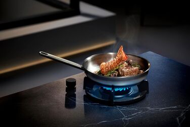 Пан з нержавіючої сталі WMF Profi 28 см, індукційна, без антипригарного покриття, Cromargan, для духовки