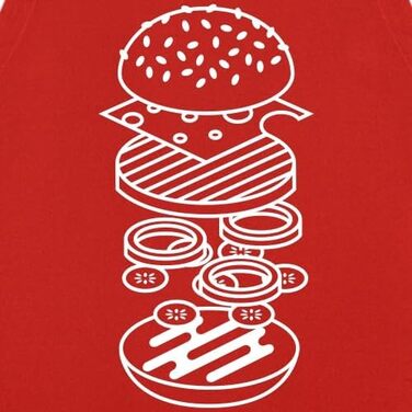 Фартух для гамбургерів Spreadshirt Burger - червоний