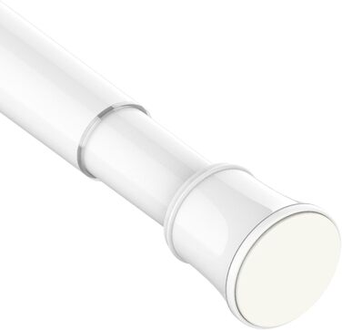 Телескопічна штора-карниз без свердління 85-265 см (Ø 32 мм) білий — розсувна труба для штор у ванну кімнату, гардероб та DIY-проєкти
