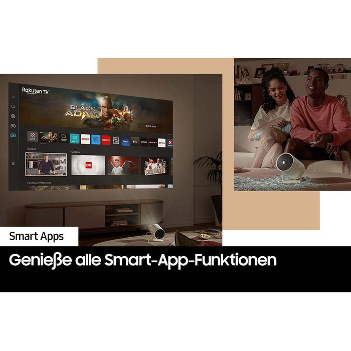 Samsung The Freestyle: Портативний LED-проектор Full HD HDR10 з автонастроюванням та 360° звуком (2023)