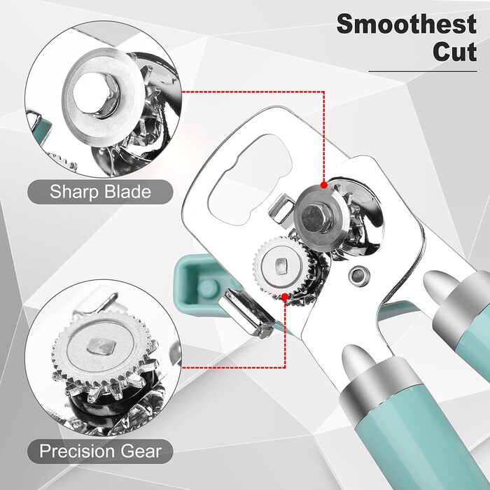 Ручний відкривач консерв з магнітом, з нержавіючої сталі, з відкривачем пляшок Aqua Sky