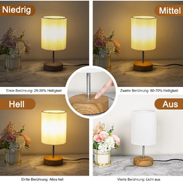 Торшер нічний LED з торшером, 3 режими яскравості, тепле біле світло, сучасний дизайн для спальні, вітальні, офісу