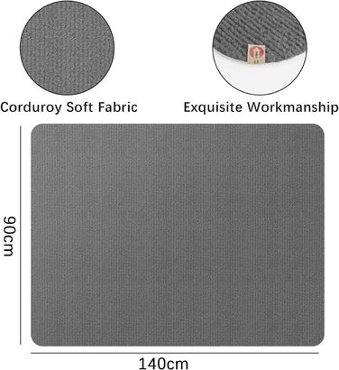 Килимок під офісний стілець 90x140 см | Захист для підлоги | Килимок від подряпин | Для ламінату, паркету та твердих підлог (темно-сірий)