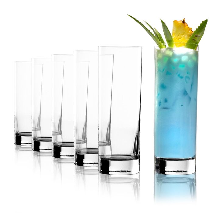 Набір склянок Longdrink Stölzle Lausitz New York Bar (6 шт., 320 мл) – Стильні склянки для коктейлів, води та соків, з кришталевого скла, стійкі до миття в посудомийній машині та ударів