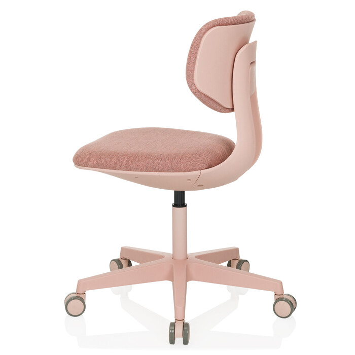 Дитячий офісний стілець KID COLORE з тканиною рожевого кольору hjh OFFICE