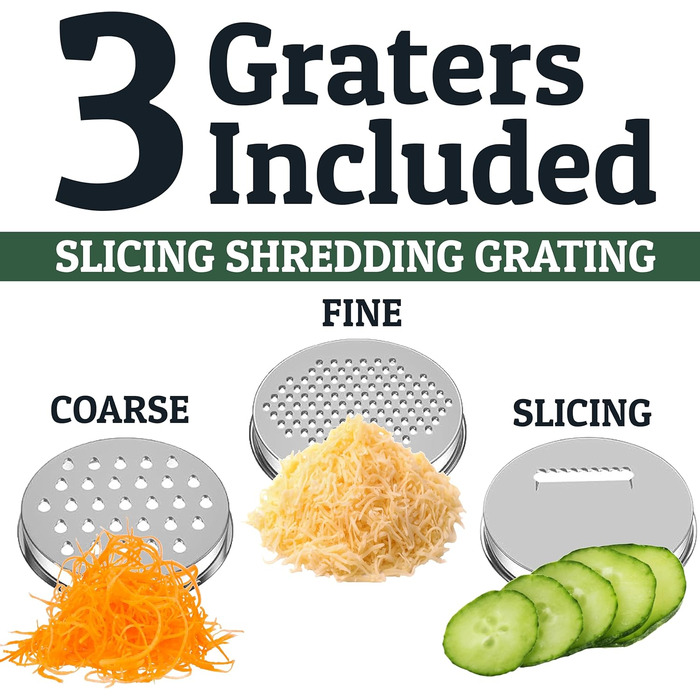 Набір міксерів PriorityChef з нержавіючої сталі з кришками, 3 тертки, герметичні кришки, силіконова основа, набір для кухні, великі миски для приготування їжі, зелений