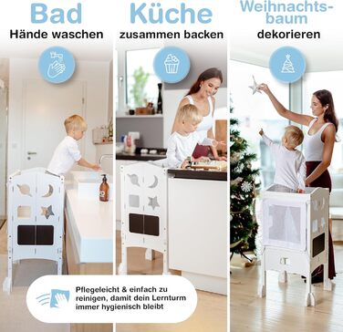 Навчальний столик-сходинка для дітей від 1 року - стійкий, збірно-розбірний, з сіткою безпеки 360°, білий