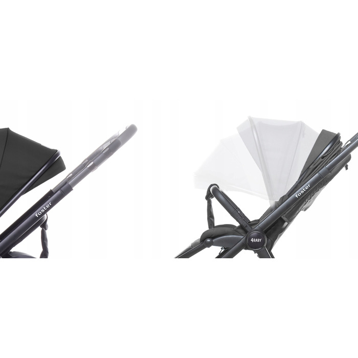 Прогулянкова коляска 4BABY FOSTER з реверсивним сидінням, до 22 кг, алюмінієва