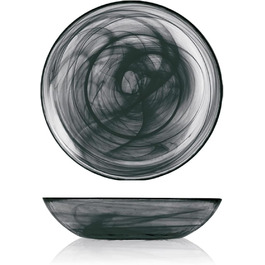 Комплект H&H 6 piatti fondi alabastro в кольорі vetro nero cm21 224 см Чорний