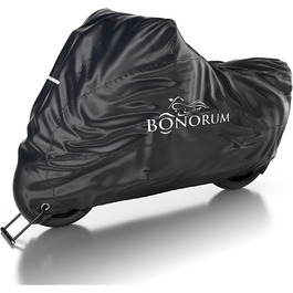 Чохол для мотоцикла Bonorum 245x105x125 см з тканини Оксфорд XXL 210D / чохол для мотоцикла Водонепроникний і водонепроникний з отвором для замка / захисний чохол для скутера і мотоцикла чорний