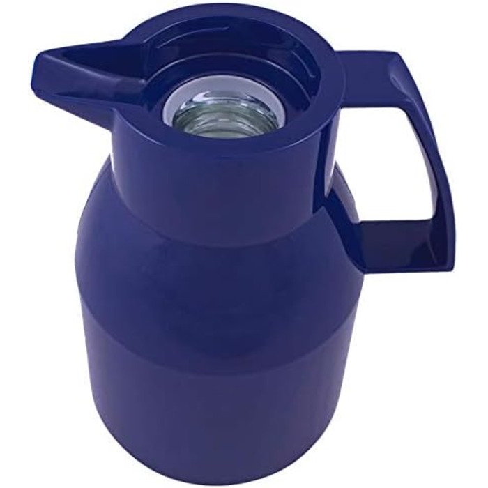 Термос Helios Top Push з нержавіючої сталі, 1 літр, темно-синій