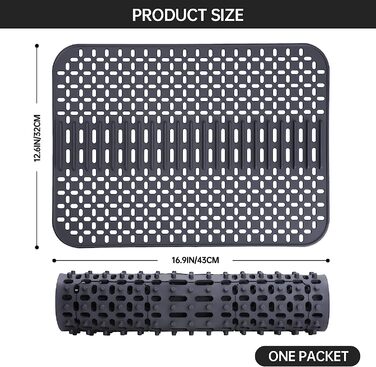 Силіконовий килимок Toski 43x32 см темно-сірий