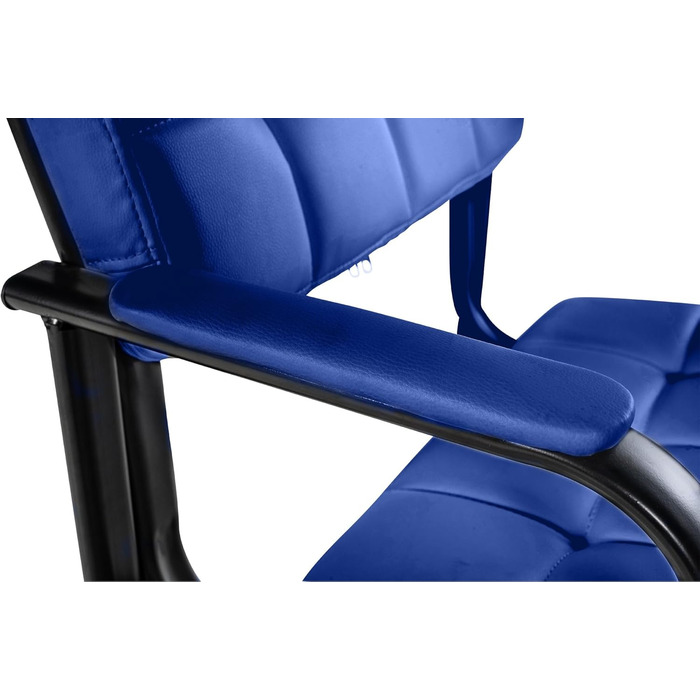 Крісло CLP Canada - оббивка з екошкіри, металевий каркас, колір блакитний