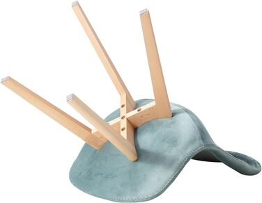 Набір обідніх стільців 6 шт., масивні дерев'яні ніжки, знімні подушки, кухонні стільці, сучасний дизайн. (6 стільців, 8 стільців, гусячий пух, зелений)