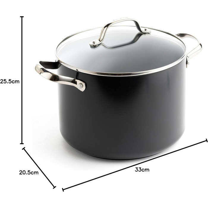 GreenPan Valencia Pro сковорода з нержавіючої сталі з антипригарним покриттям Hartelox, 28 см, 4,2 л, з кришкою, без PFAS, для індукційних плит, можна мити в посудомийній машині, можна використовувати в духовці, сірий колір (24 см/7,6 л каструля)