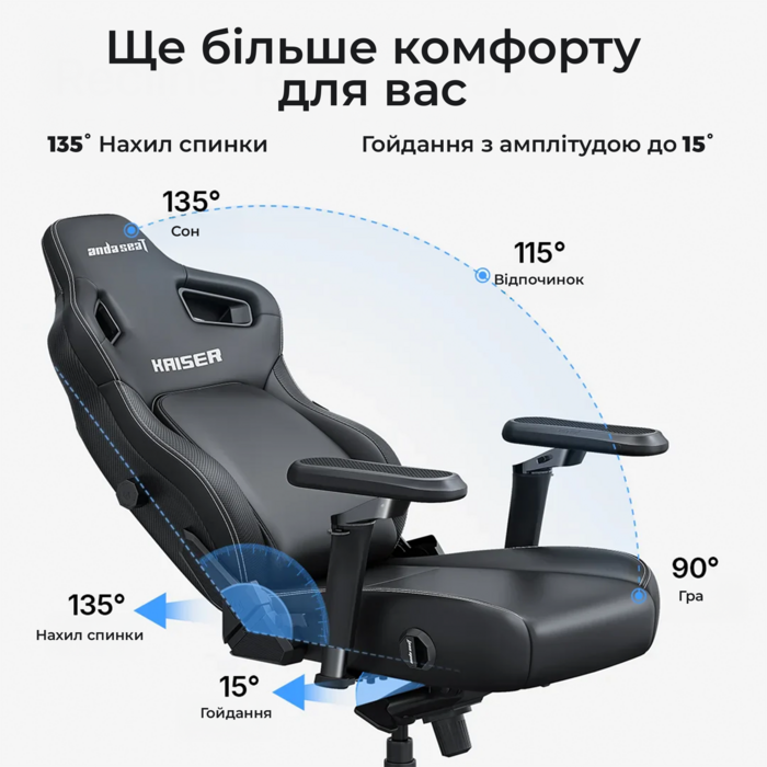 Крісло геймерське ігрове Anda Seat Kaiser 4 V2 Size XL Cyber Green PVC