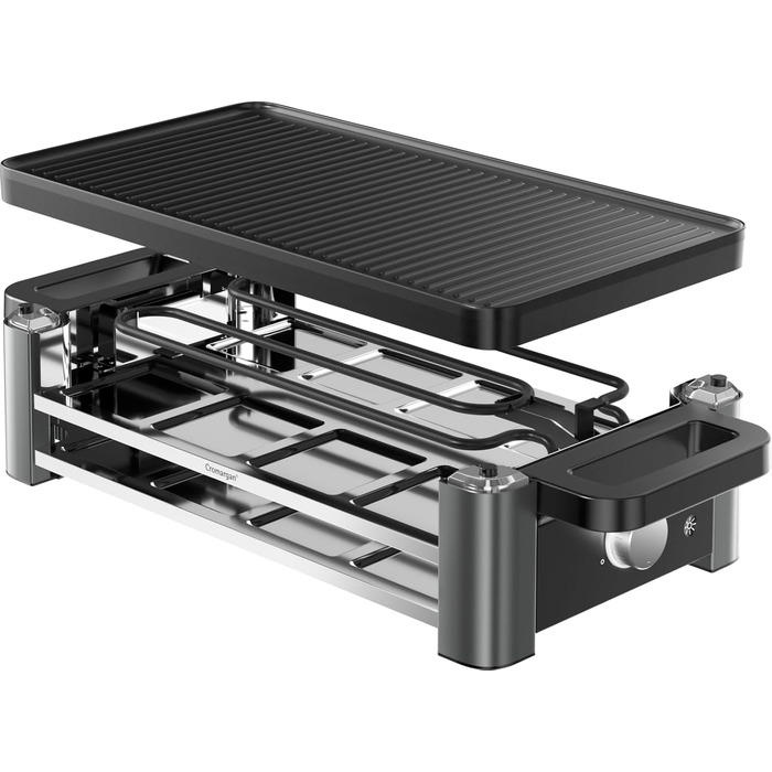 Електричний гриль-ракушетка WMF Master Raclette на 8 осіб, 1500 Вт, нержавіюча сталь матова
