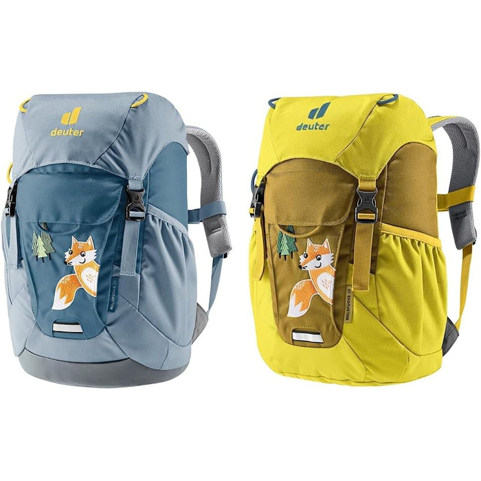 Дитячий рюкзак deuter Unisex Kids Forest Fox 14 л (1 упаковка) (арктично-сланцевий, 14 довгий, комплект з рюкзаком для дитячого садка, куркумою)