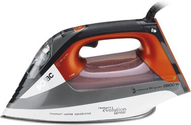 Праска з пароутворенням Solac CVG9511 - праска з керамічним покриттям, 2800 Вт, чорний, помаранчевий, білий