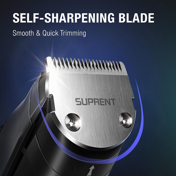 Тример для бороди SUPRENT Electric Men, 19 довжин, Precision Trimmer (чорний)