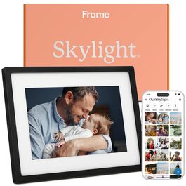 Рамка Skylight Frame - Цифрова рамка для фотографій з Wi-Fi, 15 дюймів, відправка фото через email/app, хмарне сховище - чудовий подарунок (6.4 см, чорний)