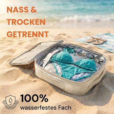 Набір компресійних органайзерів для одягу в подорожі Packing Cubes, 3 предмети (Desert Whisper - Бежевий) — аксесуари для валізи, рюкзака та кемпінгу