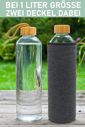 Скляна герметична пляшка для води T&N  1 л