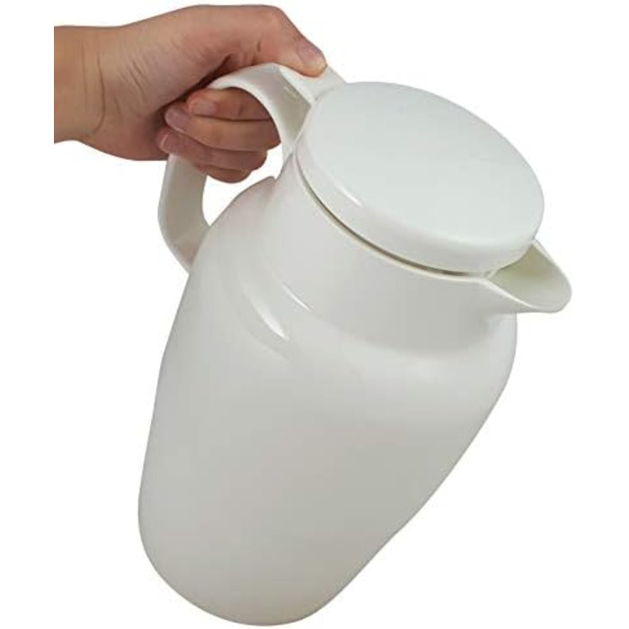 Термос Helios Mondo Push з нержавіючої сталі, 1,3 л, білий