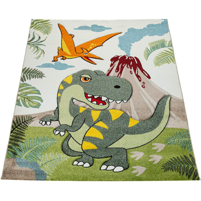 Килим для дитячої кімнати Paco Home 3D Динозавр 160x230 см