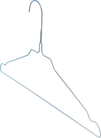 Металева вішалка для одягу Hagspiel, дротяна вішалка з високоякісним цинковим покриттям, біле порошкове покриття з виступом і виїмками на спідниці (20 шт.) австрійського виробництва (100 шт. білого кольору 2,3 мм)