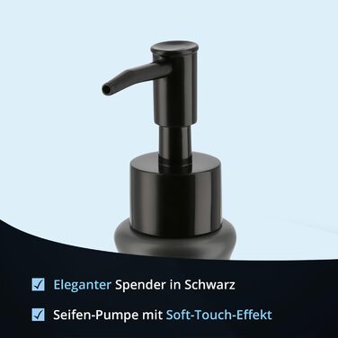 Контейнер для зберігання KHG, кераміка, антрацитовий сірий колір, з дерев'яним кришкою, 4 кг, круглий, з маркуванням, висота 28/21.5 см (дозатор мила)