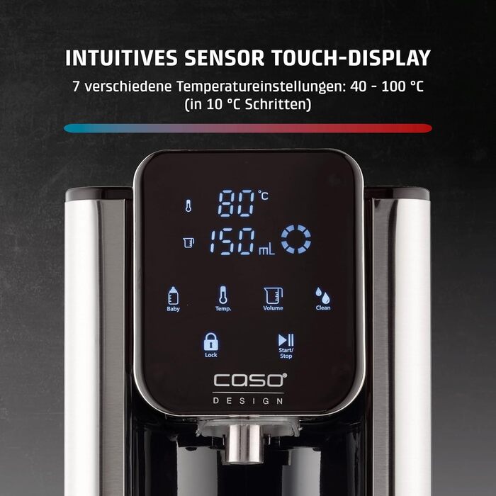 CASO HW 660 Дозатор гарячої води - швидкий нагрів, економія енергії, 8 режимів, для дитячого харчування, з нагадуванням про декальцинацію