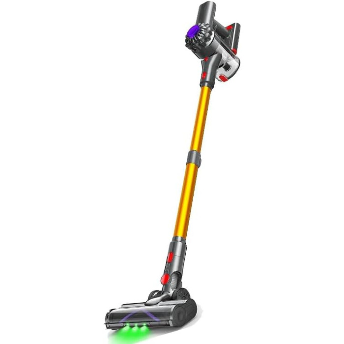 Потужний пилосос Con V15-Yellow: 60KPa, 680W, 7M, контейнер 800мл, для твердих підлог