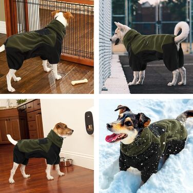 Зимове пальто Dog XS, Тепле пальто для собаки зі снудами, Зимова куртка Chihuahua (Army Green, XS)