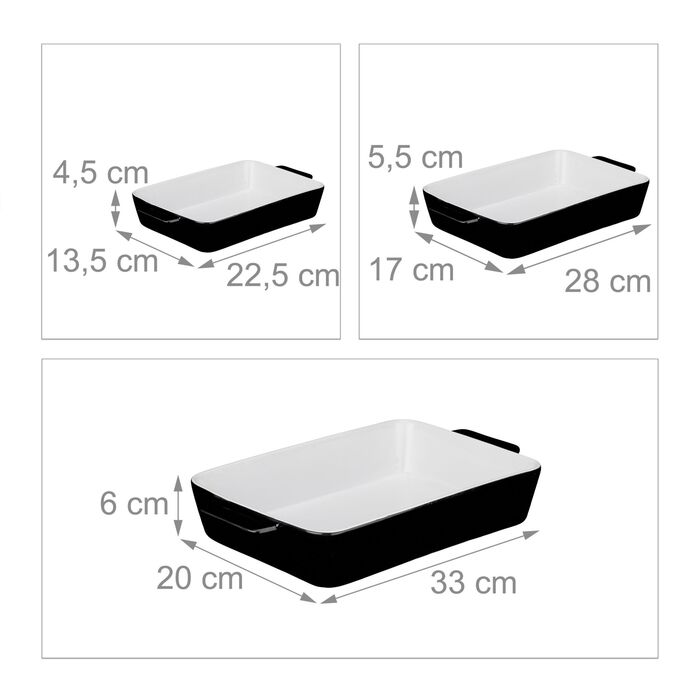 Набір з 3 форми для запікання Relaxdays