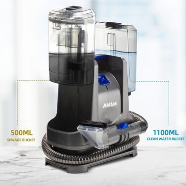 Акіта X6 - мийкий пилосос для килимів та м'яких меблів, видалення плям, 400W, сірий