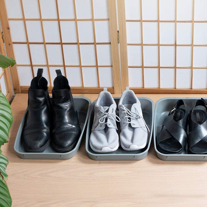 Наварис набір для зберігання взуття для взуття-набір з 6 пластикових лотків для взуття для стелажа для взуття або гарди