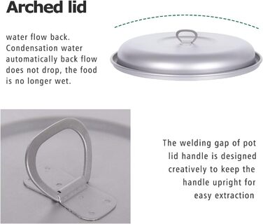 Набір посуду iBasingo 4.5L та 2L: каструля, пароварка, для кемпінгу, пікніка, туризму. Підходить для 3-5 осіб.