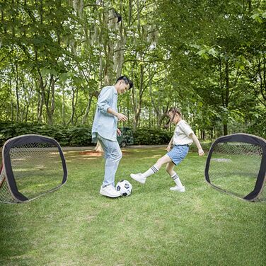 Набір футбольних воріт Achda - різні розміри та кольори на вибір - Міцний і легкий для саду, в приміщенні - Легке зберігання та транспортування - Ідеальне футбольне тренування та розважальна гра