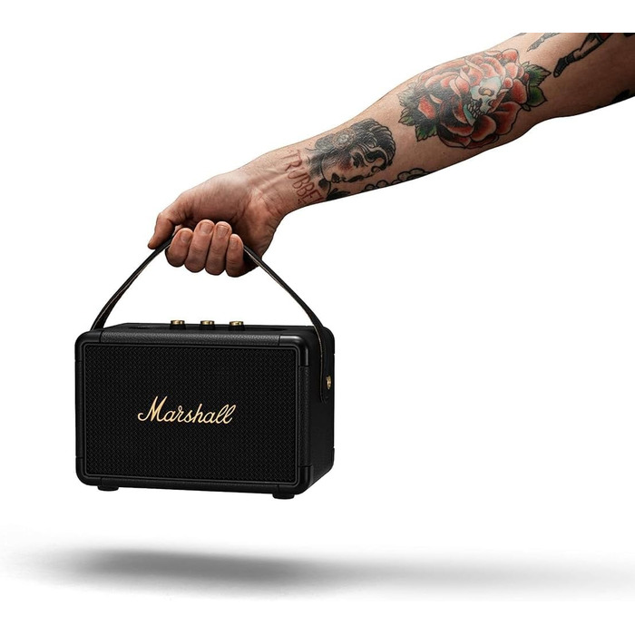 Портативна Bluetooth колонка Marshall Kilburn II, водостійка, чорна з латунню